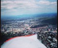 Pogled iz letala na mesto